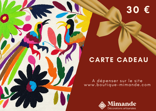 Mimande Gift Card. The art of handmade in your interior