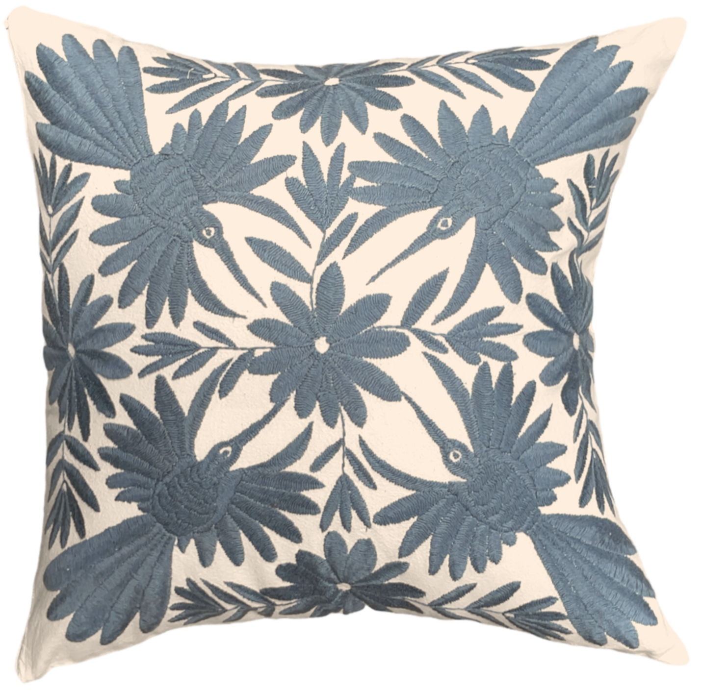 OTOMI embroidered cushion, gray