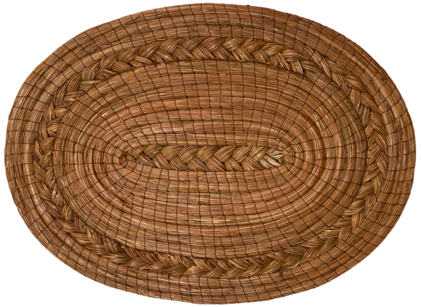 Dessous de plat oval 40Lx30l, tressé, aiguilles de pin