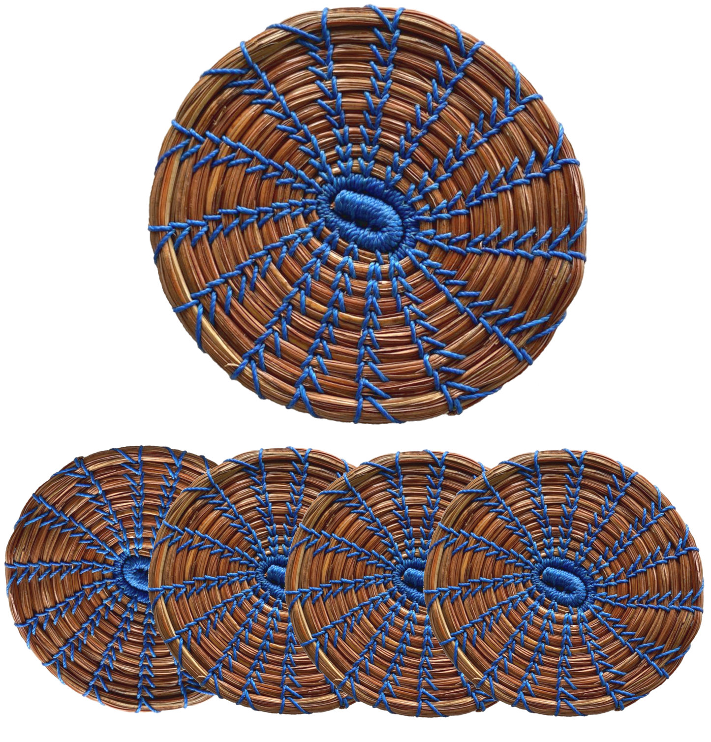 Coaster Ø10, Moctezuma needles. Blue (4 pieces)