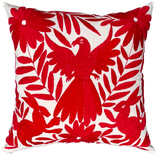 OTOMI embroidered cushion, midnight blue