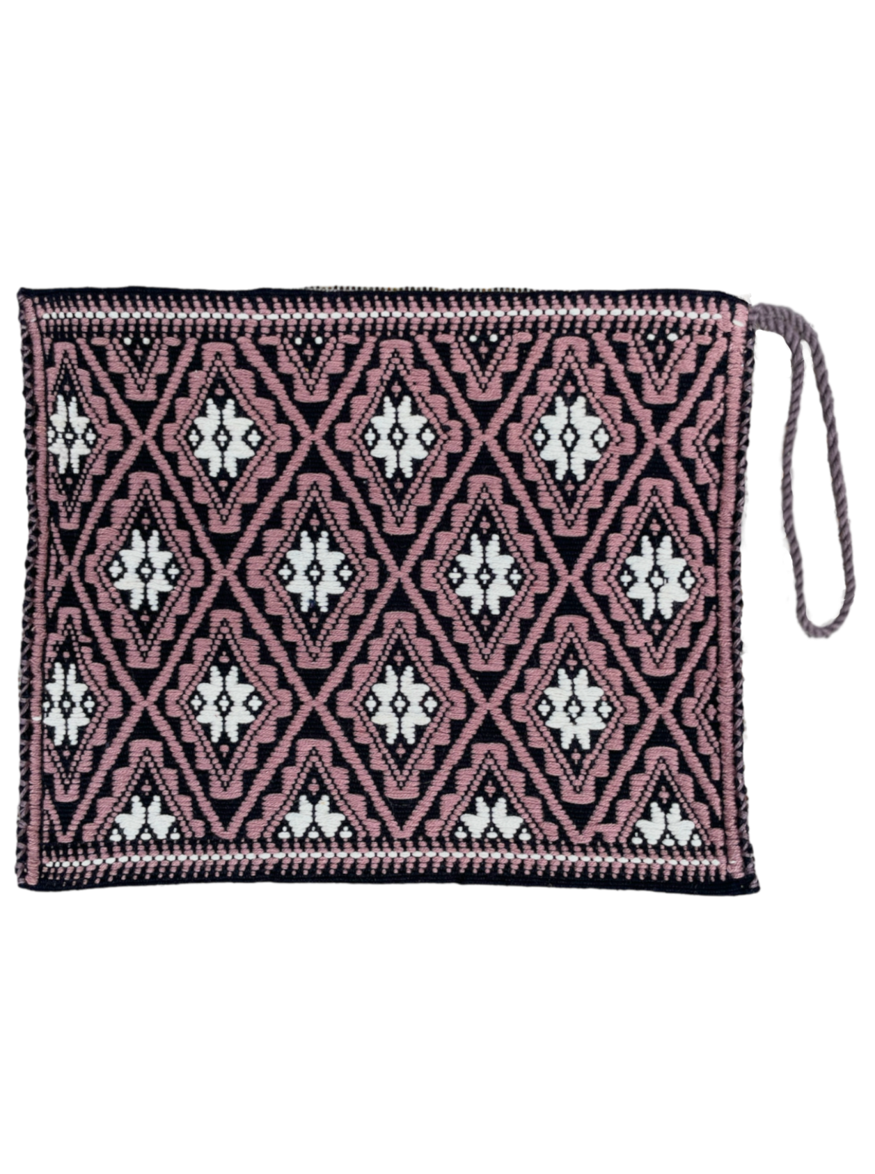 Pochette Tzotzil, noire et grise, 20cm x 16cm