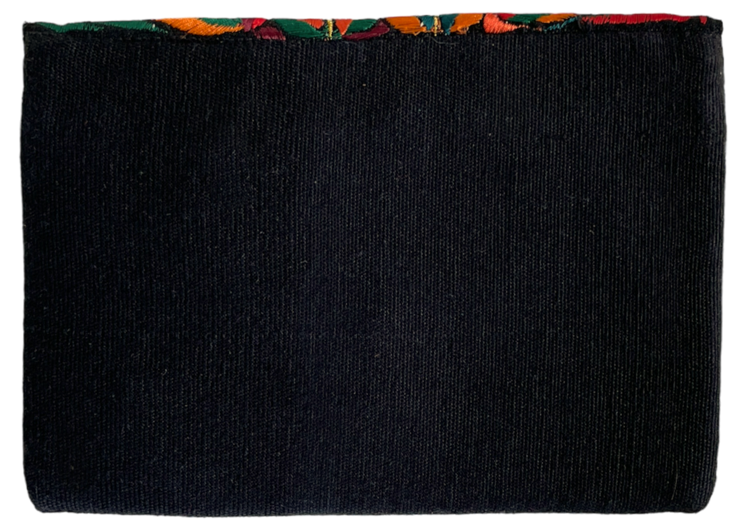 Embroidered floral clutch, multicolor